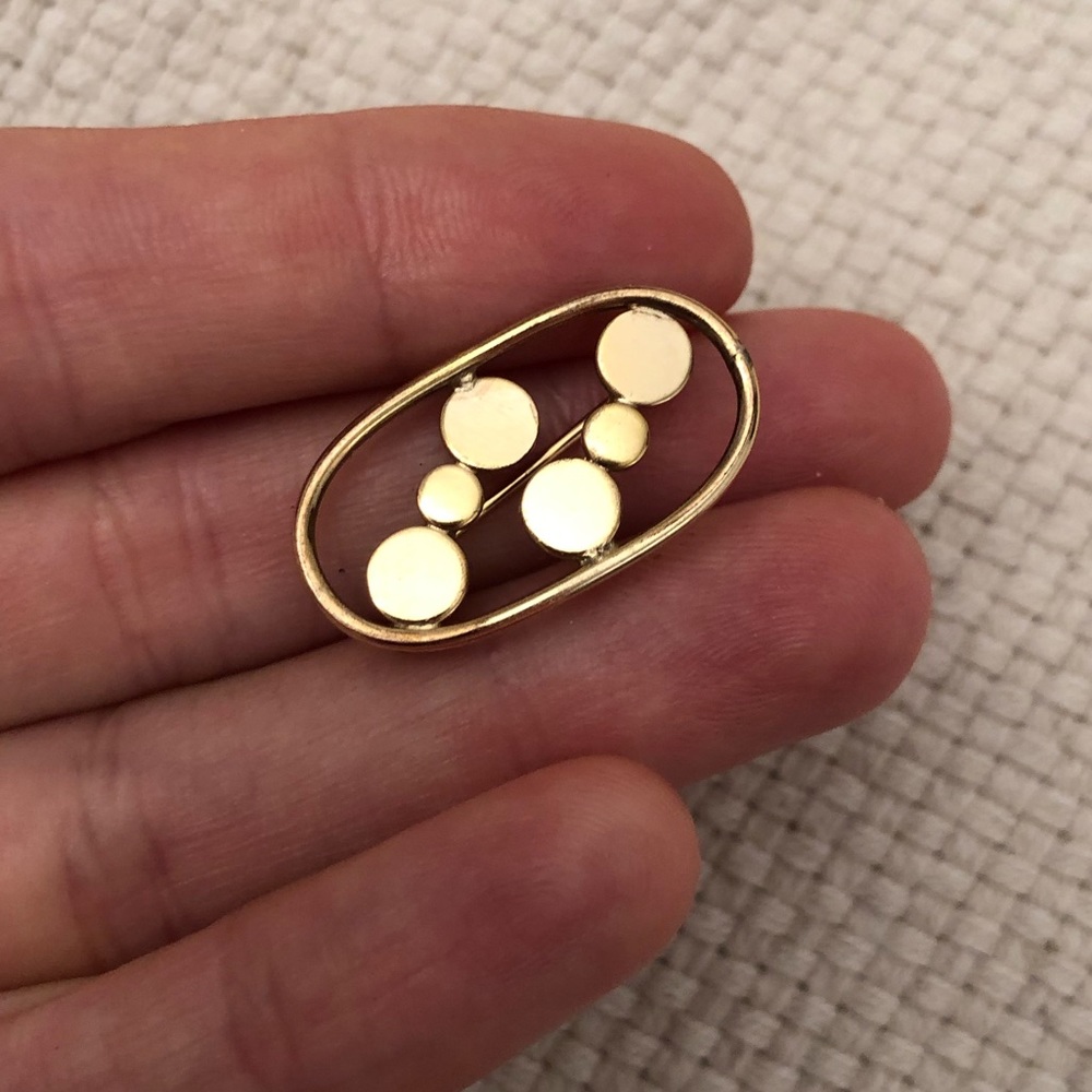 Winard Gold Filled Modernist Pin/Earring/Charm